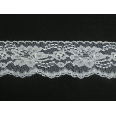 3 inch Flat Lace, white (25 yards) MADE IN USA