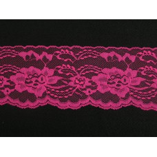 4 Inch Flat Lace, Fuchsia (170 YARDS - FULL SPOOL) MADE IN USA