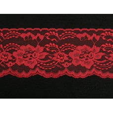 4 Inch Flat Lace, Red (170 YARD - FULL SPOOL) MADE IN USA