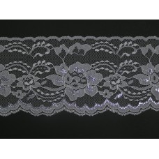 4.125 inch Flat Lace, White-Silver (208 YARDS - FULL SPOOL) MADE IN USA