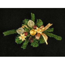 Christmas Taper Candle Ring, burgundy (lot of 6)