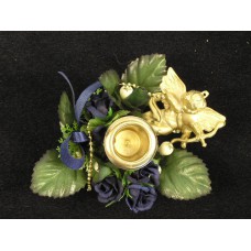 Christmas Taper Candle Ring, navy (lot of 24)