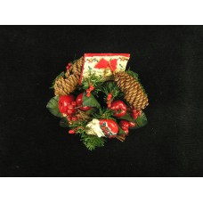 Christmas Taper Candle Ring, red (lot of 24)