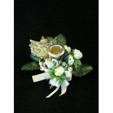 Christmas Taper Candle Ring, cream (lot of 24)