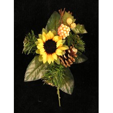 Yellow Sunflower Decorated Fall and Christmas Wreath Pick (Lot of 12) Yellow Sunflower Decorated Fall and Christmas Wreath Pick (Lot of 12)