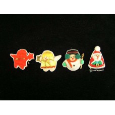 Assorted Christmas Pin, 2 inch (Lot of 1 Card With 12 Pins) SALE ITEM
