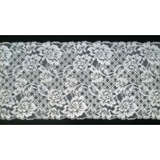 7 inch Flat Double Edge Galloon Lace, White (191 YARDS - FULL SPOOL) MADE IN USA