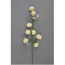 Pom-pom Chrysanthemum Silk Flower, yellow (lot of 72) SALE ITEM