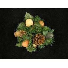 Pine and Nut Taper Candle Ring (lot of 12)