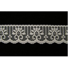1.25 Inch Flat Lace, White (50 Yards) MADE IN USA