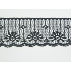 2 inch Flat Lace, black (50 yards) 652 black MADE IN USA