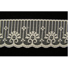 1.875 Inch Flat Lace, Natural (50 YARDS) 652 Natural 4363 MADE IN USA