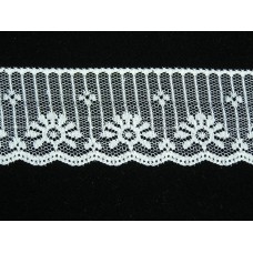 1.875 Inch Flat Lace, Ivory (350 YARDS - FULL SPOOL) MADE IN USA