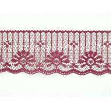 1.875 inch Flat Lace, wine (50 yards) MADE IN USA