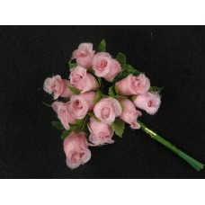 Miniature Rose Buds, mauve (lot of 12 bunches) SALE ITEM