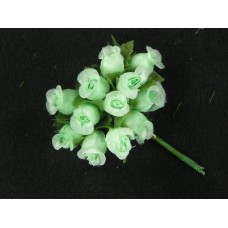 Miniature Rose Rosebud, mint green (lot of 12 bunches) SALE ITEM