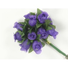 Miniature Rose Buds, purple (lot of 12 bunches) SALE ITEM