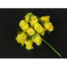 Miniature Ribbon Rose, yellow (lot of 12 bunches) SALE ITEM