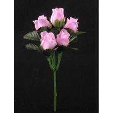 Satin Rosebud Pick, pink (lot of 72)