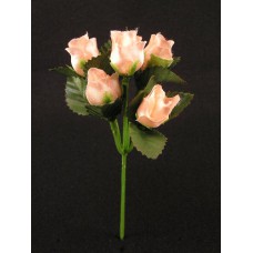 Satin Rosebud Pick, peach (lot of 72)