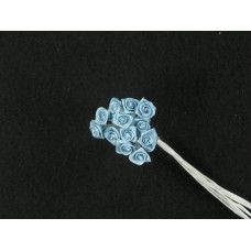 Small Ribbon Rose, blue (lot of 12 bunches) SALE ITEM