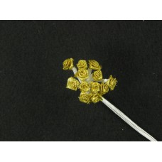 Small Ribbon Rose, gold (lot of 12 bunches) SALE ITEM