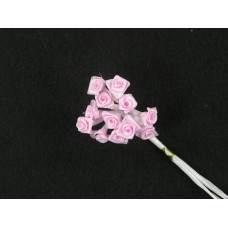 Small Ribbon Rose, pink (lot of 12 bunches) SALE ITEM