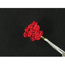 Small Ribbon Rose, red (lot of 12 bunches) SALE ITEM