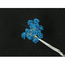 Small Ribbon Rose, turquoise (lot of 12 bunches) SALE ITEM