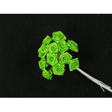 Medium Ribbon Rose, apple green (lot of 12 bunches) SALE ITEM