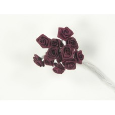 Medium Ribbon Rose, burgundy (lot of 12 bunches) SALE ITEM