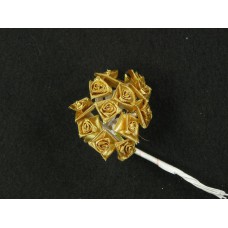 Medium Ribbon Rose, gold (lot of 12 bunches) SALE ITEM