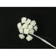 Medium Ribbon Rose, ivory (lot of 12 bunches) SALE ITEM