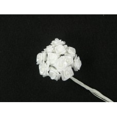 Medium Ribbon Rose, white (lot of 12 bunches) SALE ITEM