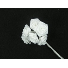 Large Ribbon Rose, white (lot of 12 bunches) SALE ITEM