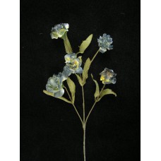 Dried Carnation Spray, baltic blue (lot of 12)