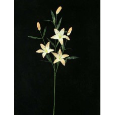 Handwrapped Tiger Lily, peach, Artificial Silk Flower (lot of 12)