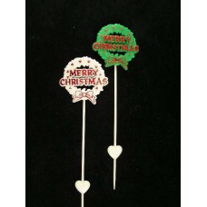 "Merry Christmas" Florist Pick (lot of 12) 9A5601