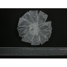 1.5 inch Organza Wired Ribbon, white (10-yard spool) SALE ITEM 1158-18-D