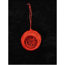 Birdnest Ball, 3 inch, red (lot of 12)