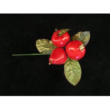 Red Decorated Fruit Pick (lot of 72)