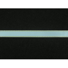 Double Face Satin Ribbon With Gold Edge, Lt. Blue, 3/8 Inch x 50 Yards (1 Spool) SALE ITEM