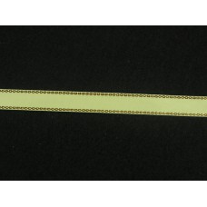 Double Face Satin Ribbon With Gold Edge, Yellow, 3/8 Inch x 50 Yards (1 Spool) SALE ITEM
