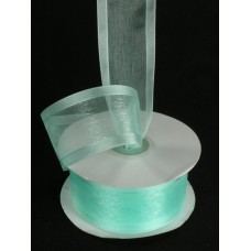 Organza Ribbon With Satin Edge , AQUA, 1-1/2 Inch x 25 Yards (1 Spool) SALE ITEM