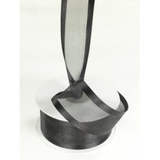 Organza Ribbon With Satin Edge , Black, 7/8 Inch x 25 Yards (1 Spool) SALE ITEM