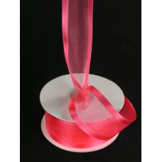 Organza Ribbon With Satin Edge , Coral, 7/8 Inch x 25 Yards (1 Spool) SALE ITEM