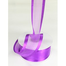 Organza Ribbon With Satin Edge , Purple, 7/8 Inch x 25 Yards (1 Spool) SALE ITEM