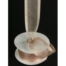 Organza Ribbon With Satin Edge , Toffee, 1-1/2 Inch x 25 Yards (1 Spool) SALE ITEM