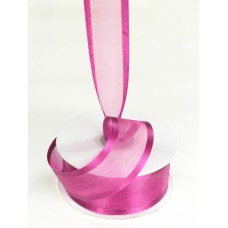 Organza Ribbon With Satin Edge , Wine, 1-1/2 Inch x 25 Yards (1 Spool) SALE ITEM
