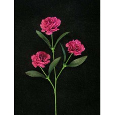 Carnation Silk Flower, burgundy, 16 inch (lot of 24)